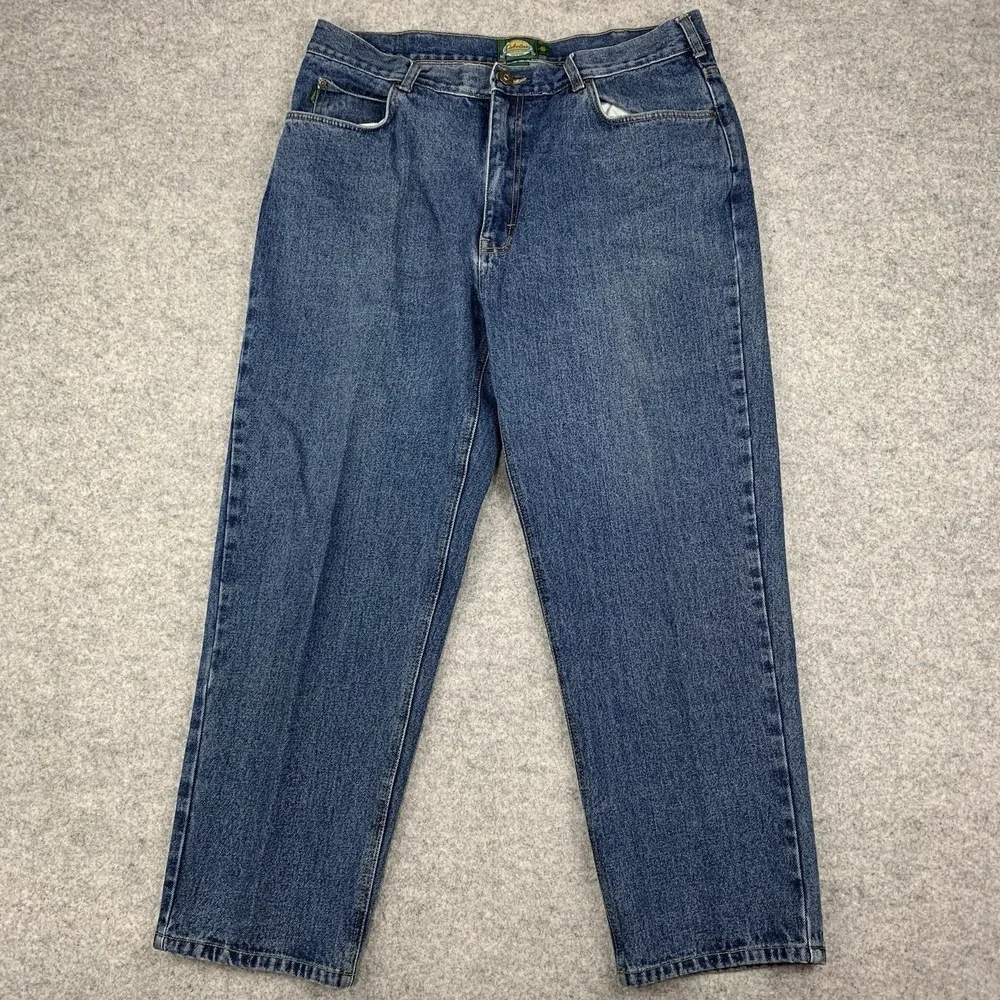 Cabelas Jeans 40x30 Mens Blue Denim Straight Leg Dark Wash Cotton 980203
